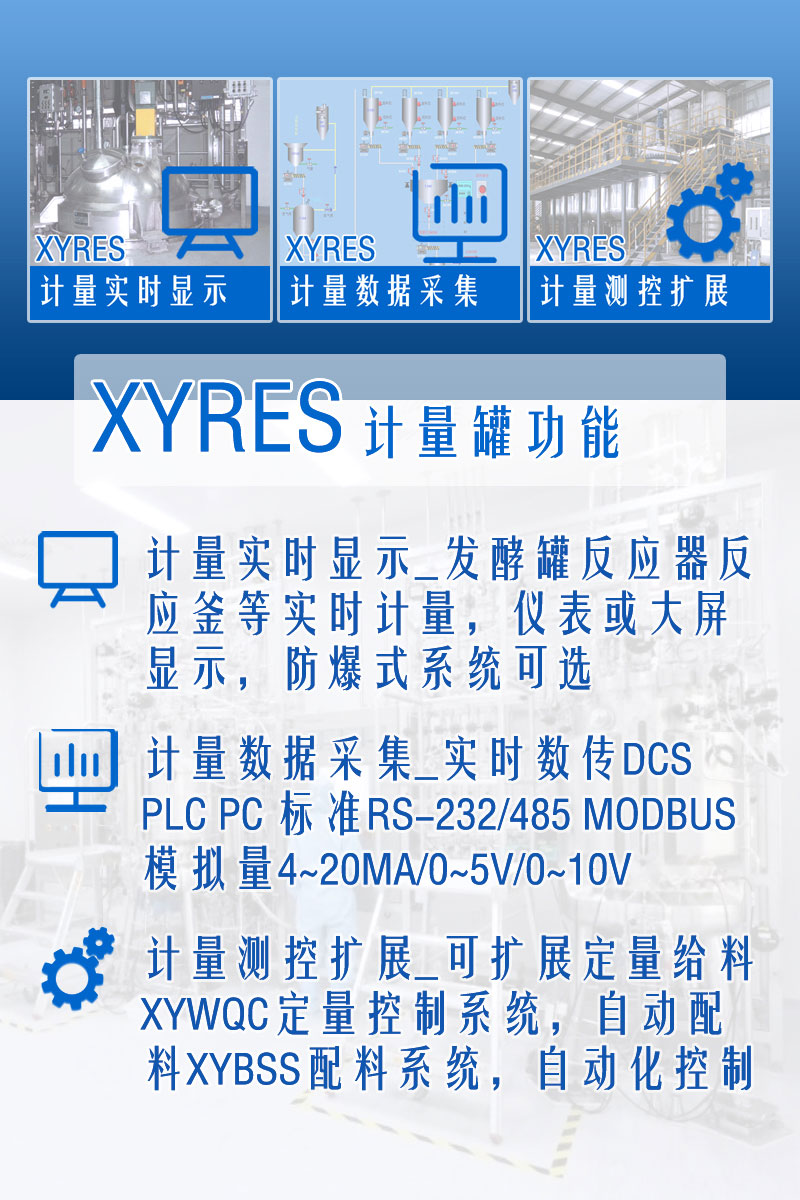 XYRES電子稱(chēng)重式計量罐系統 功能