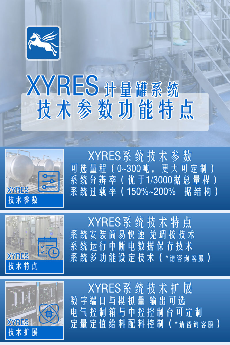 XYRES電子稱(chēng)重式計量罐系統 配置參數
