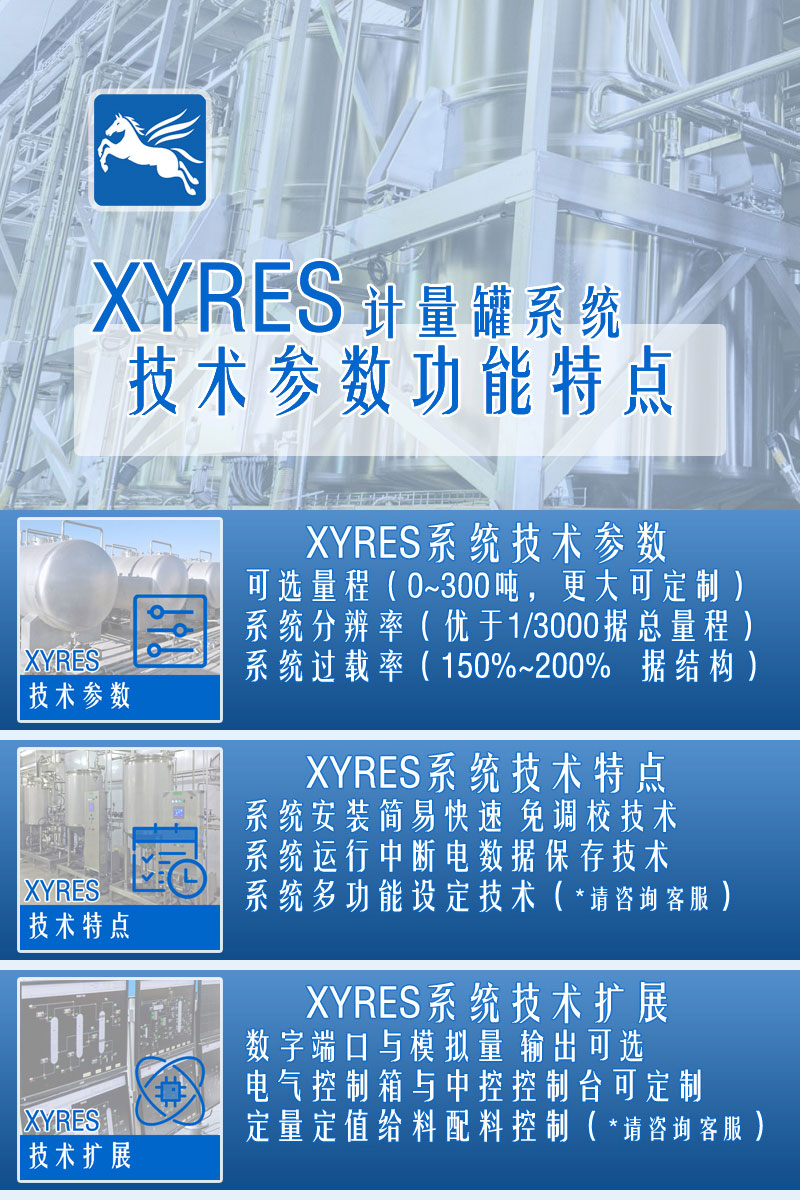 XYRES電子稱(chēng)重式計量罐系統 配置參數